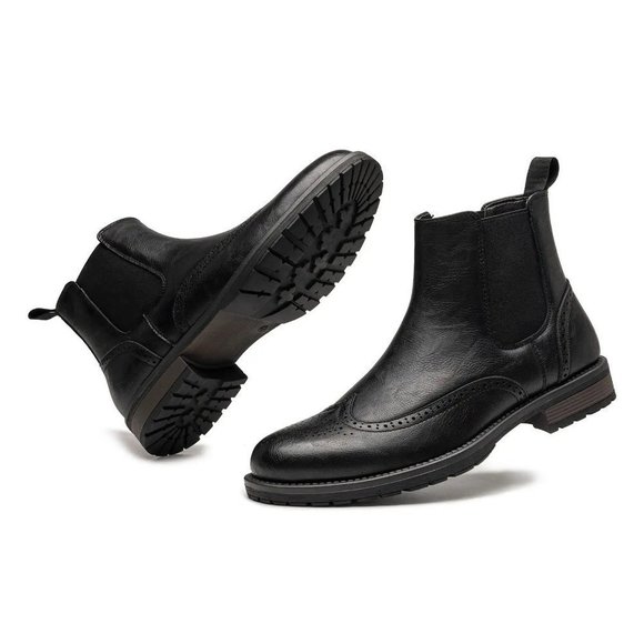 MEN\'S Chelsea Boots Slip-on Formal Black 715 main image 4